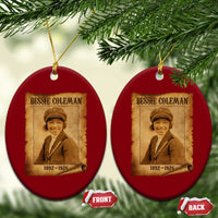 Bessie Coleman First African American Female Pilot Ceramic Ornament Black History - Wonder Print Shop