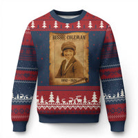 Bessie Coleman First African American Female Pilot Ugly Christmas Sweater Black History - Wonder Print Shop