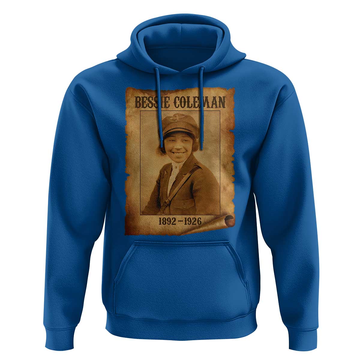 Bessie Coleman First African American Female Pilot Hoodie Black History - Wonder Print Shop