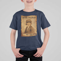 Bessie Coleman First African American Female Pilot T Shirt For Kid Black History - Wonder Print Shop