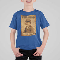 Bessie Coleman First African American Female Pilot T Shirt For Kid Black History - Wonder Print Shop