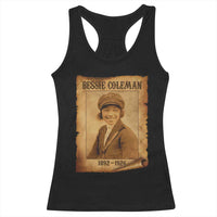 Bessie Coleman First African American Female Pilot Racerback Tank Top Black History - Wonder Print Shop