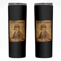 Bessie Coleman First African American Female Pilot Skinny Tumbler Black History - Wonder Print Shop