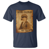 Bessie Coleman First African American Female Pilot T Shirt Black History - Wonder Print Shop