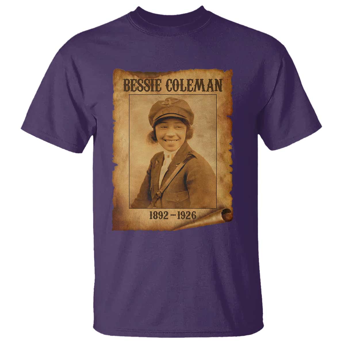 Bessie Coleman First African American Female Pilot T Shirt Black History - Wonder Print Shop