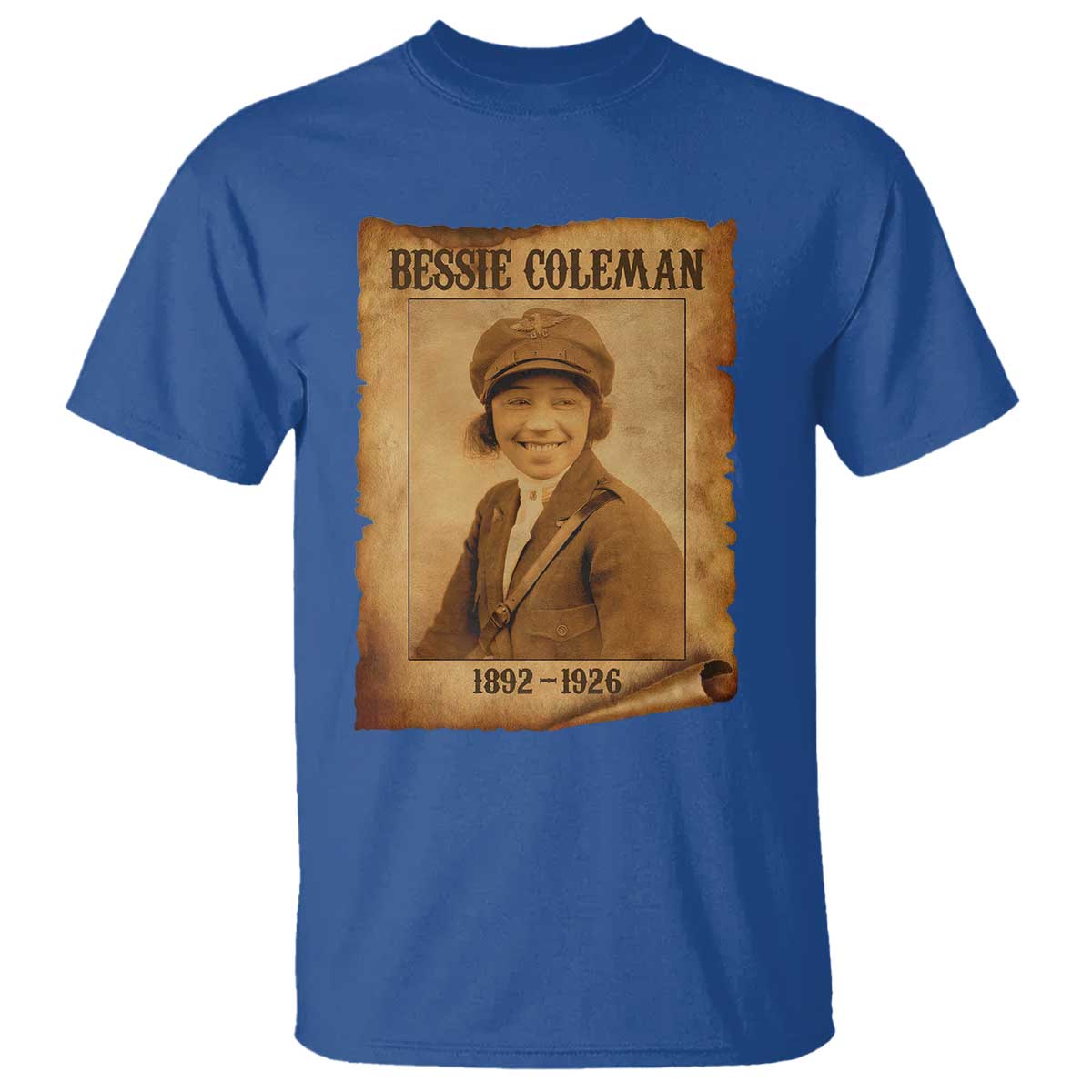 Bessie Coleman First African American Female Pilot T Shirt Black History - Wonder Print Shop