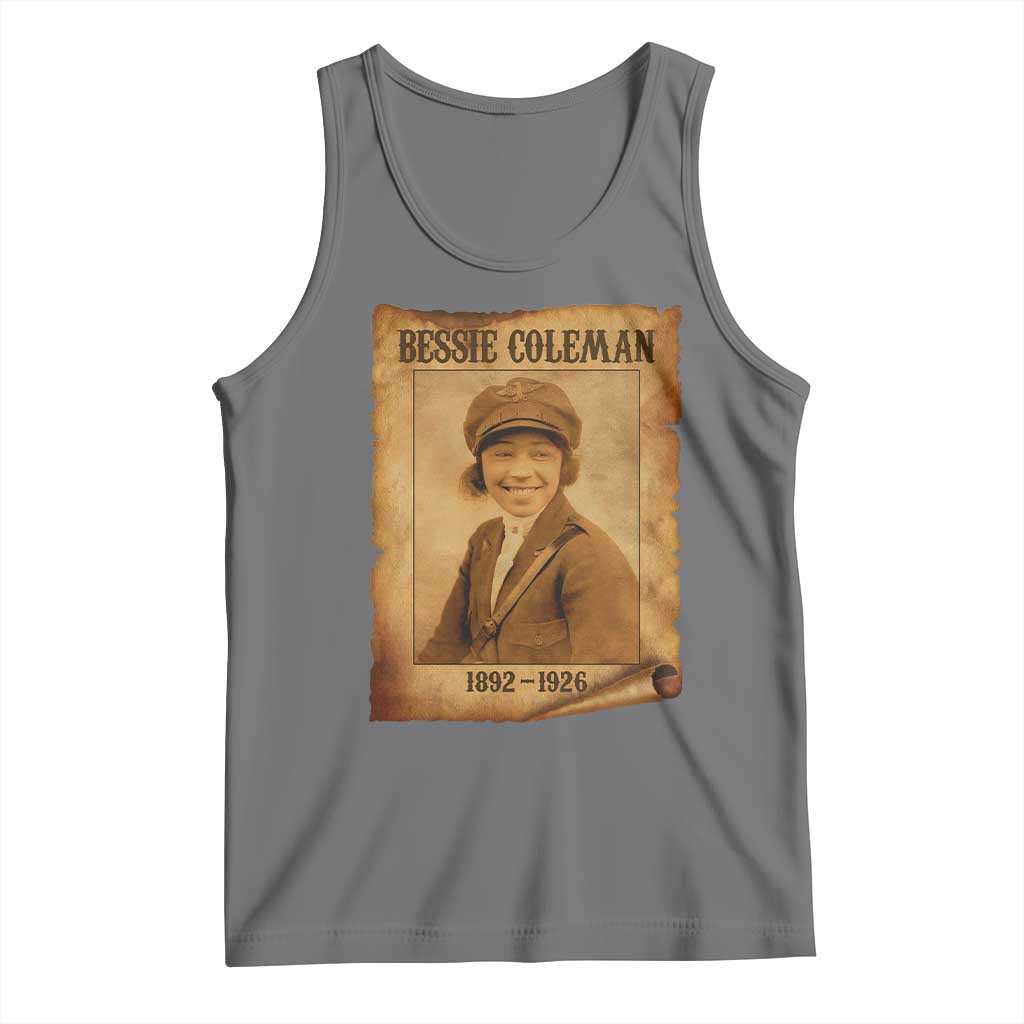 Bessie Coleman First African American Female Pilot Tank Top Black History - Wonder Print Shop