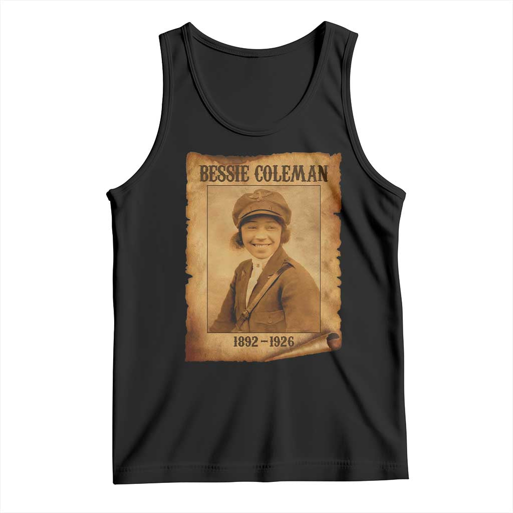 Bessie Coleman First African American Female Pilot Tank Top Black History - Wonder Print Shop
