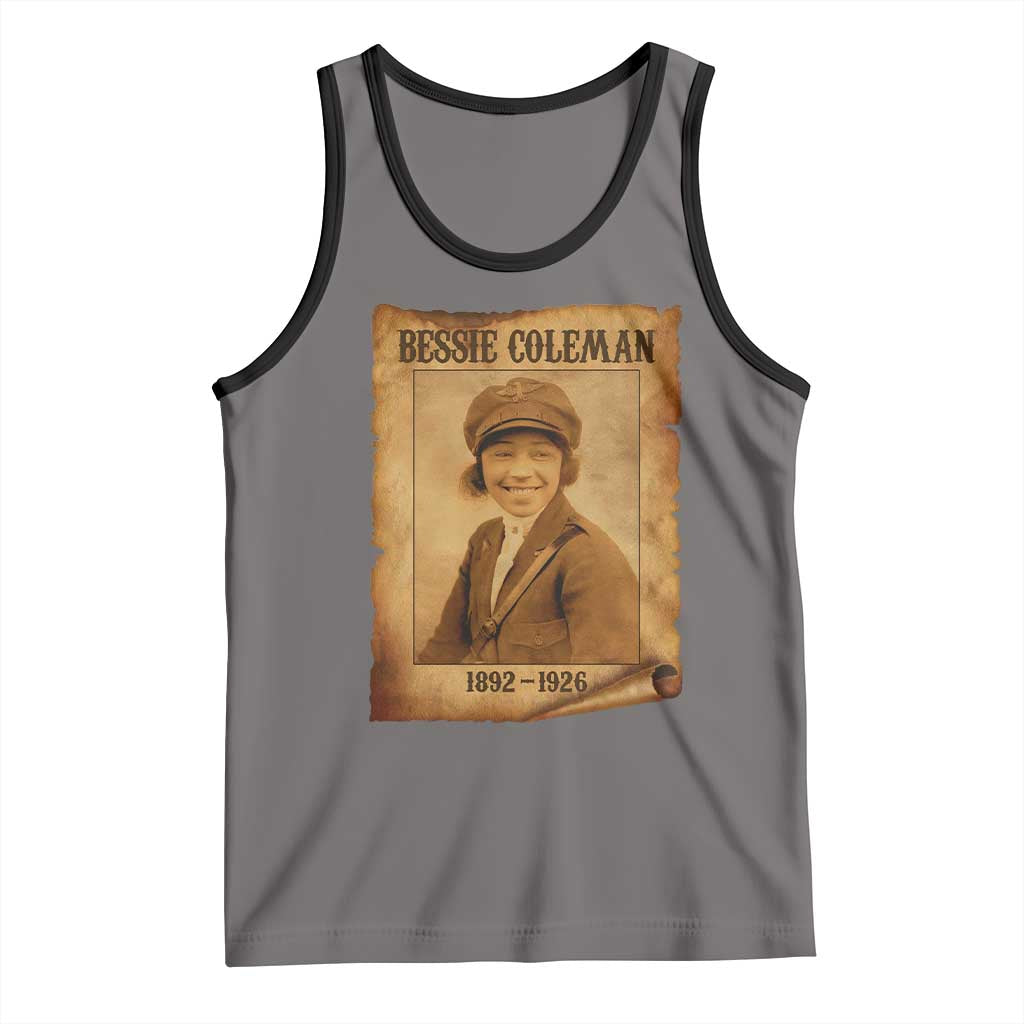 Bessie Coleman First African American Female Pilot Tank Top Black History - Wonder Print Shop
