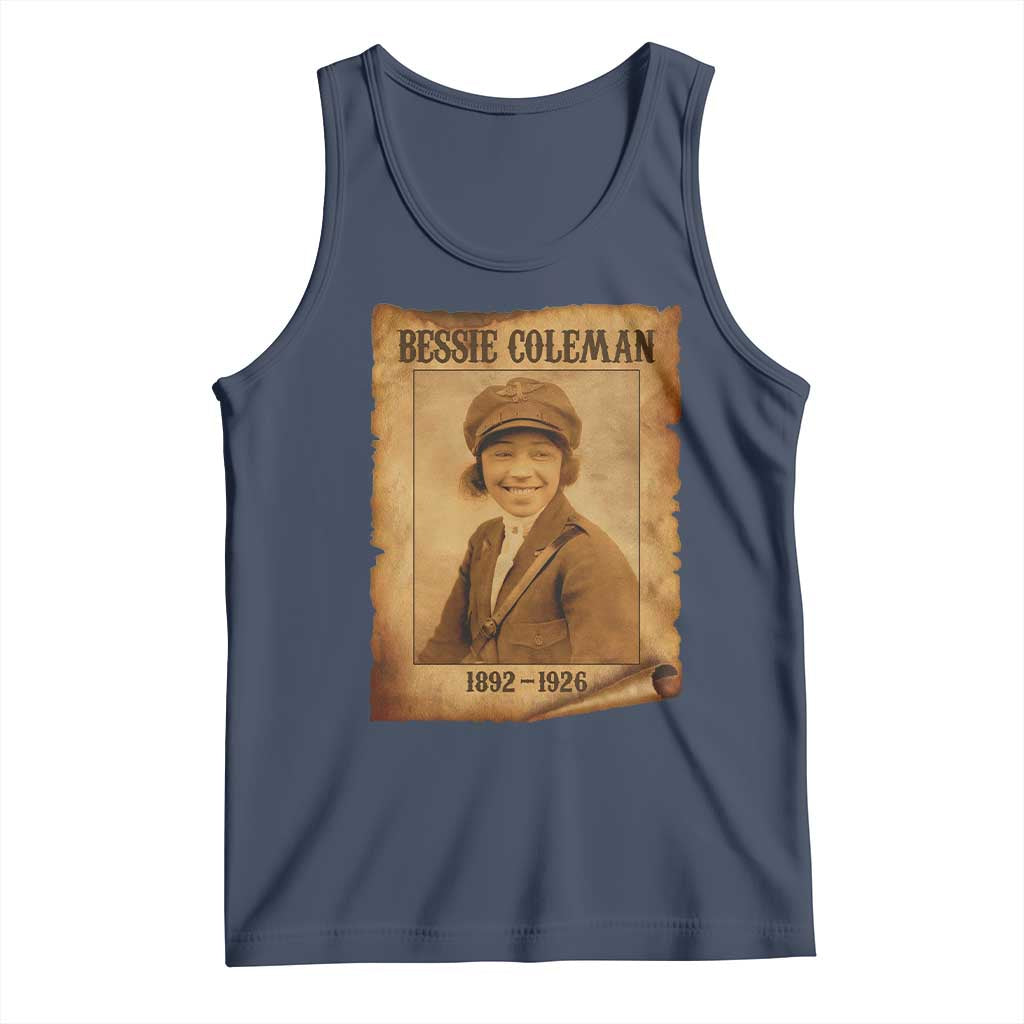 Bessie Coleman First African American Female Pilot Tank Top Black History - Wonder Print Shop