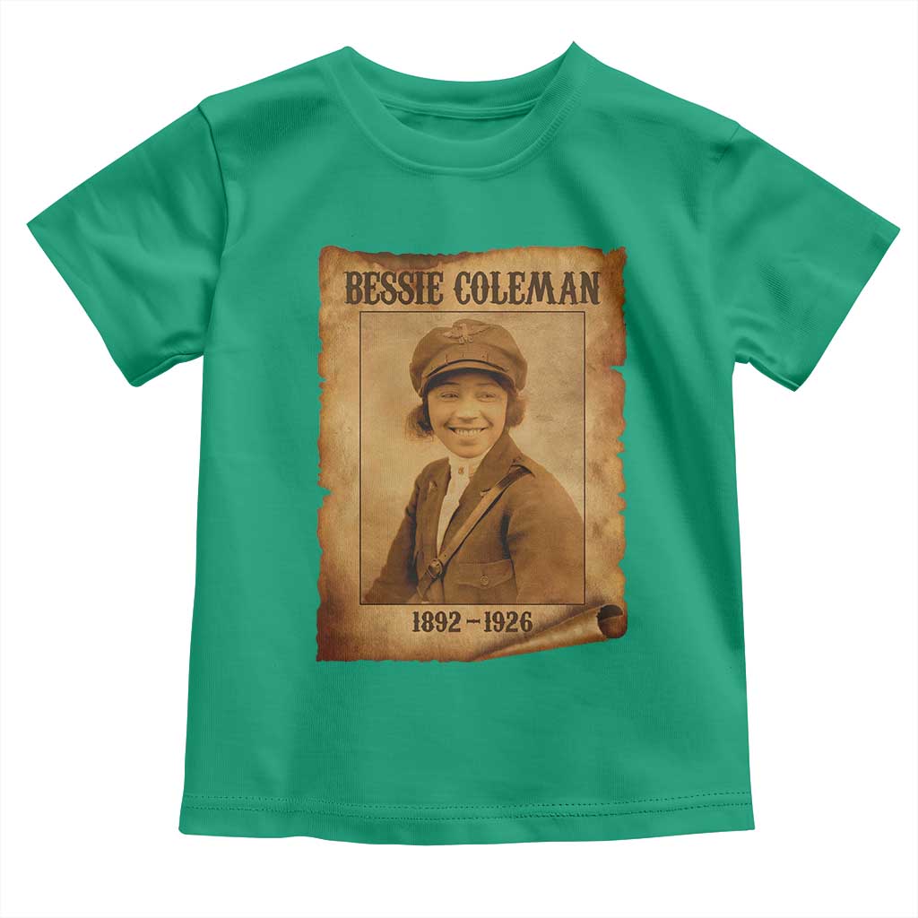 Bessie Coleman First African American Female Pilot Toddler T Shirt Black History - Wonder Print Shop
