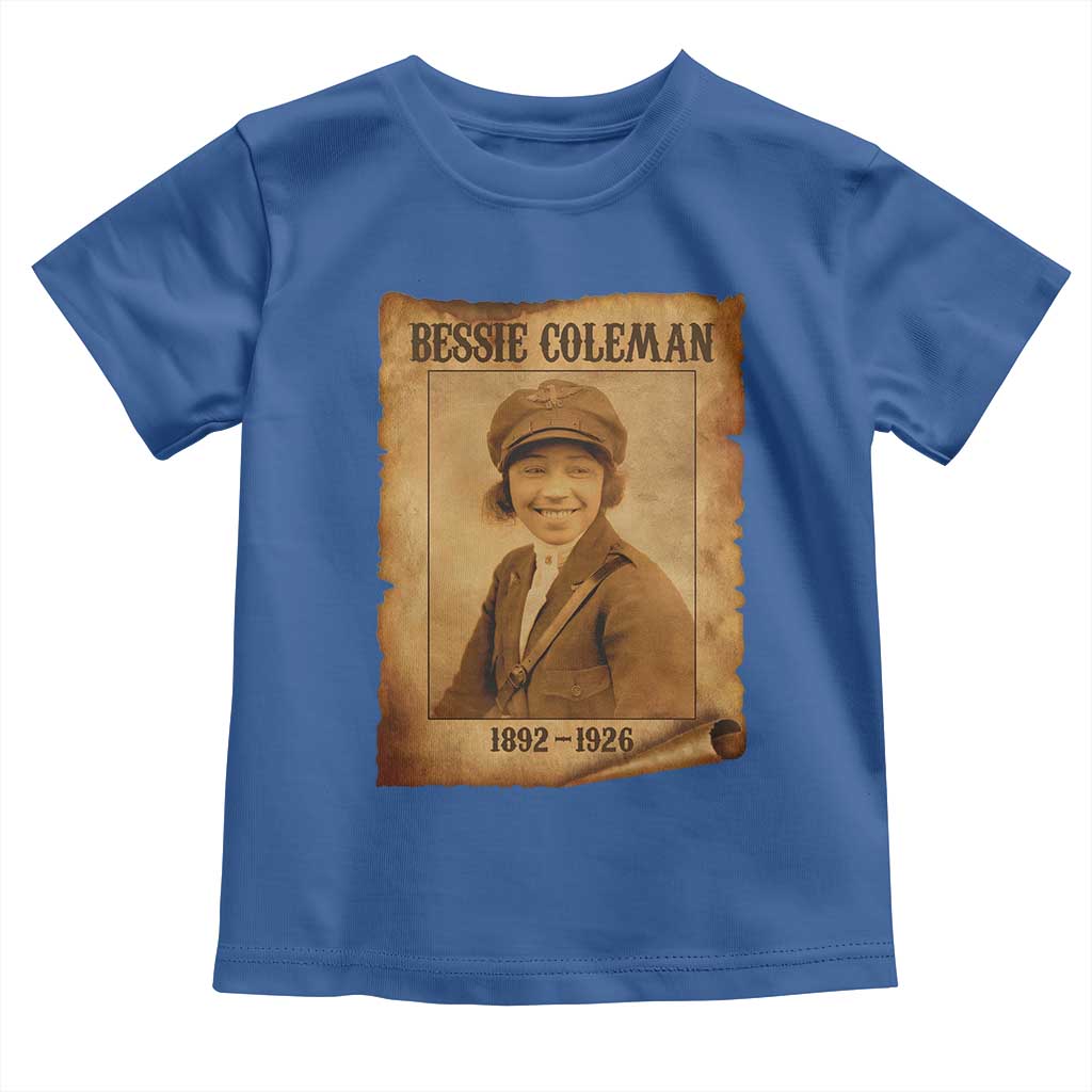 Bessie Coleman First African American Female Pilot Toddler T Shirt Black History - Wonder Print Shop