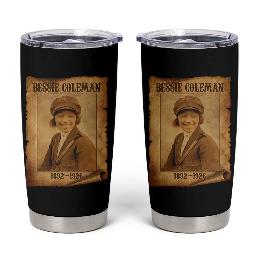 Bessie Coleman First African American Female Pilot Tumbler Cup Black History - Wonder Print Shop