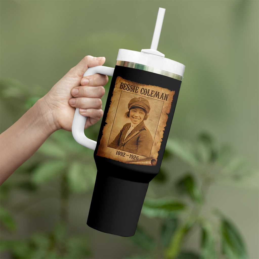 Bessie Coleman First African American Female Pilot Tumbler With Handle Black History - Wonder Print Shop