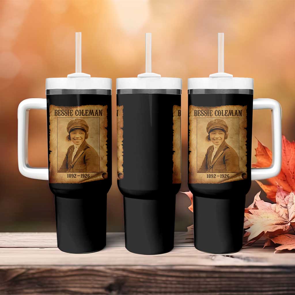 Bessie Coleman First African American Female Pilot Tumbler With Handle Black History - Wonder Print Shop
