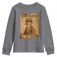 Bessie Coleman First African American Female Pilot Youth Sweatshirt Black History - Wonder Print Shop