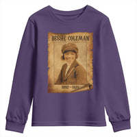 Bessie Coleman First African American Female Pilot Youth Sweatshirt Black History - Wonder Print Shop