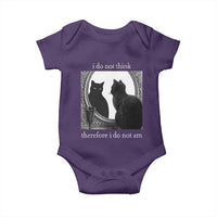 Funny Cat Baby Onesie I Do Not Think Therefore I Do Not Am Goth Emo Grunge Witchy - Wonder Print Shop