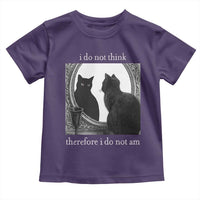 Funny Cat Toddler T Shirt I Do Not Think Therefore I Do Not Am Goth Emo Grunge Witchy - Wonder Print Shop