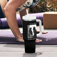 Funny Cat Tumbler With Handle I Do Not Think Therefore I Do Not Am Goth Emo Grunge Witchy - Wonder Print Shop