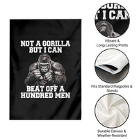 Funny Internet Meme Garden Flag Not A Gorilla But I Can Beat Off 100 Men - Wonder Print Shop