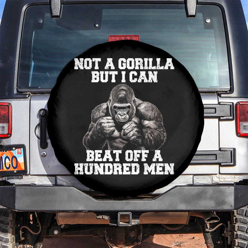 Funny Internet Meme Spare Tire Cover Not A Gorilla But I Can Beat Off 100 Men - Wonder Print Shop