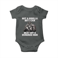 Funny Internet Meme Baby Onesie Not A Gorilla But I Can Beat Off 100 Men - Wonder Print Shop