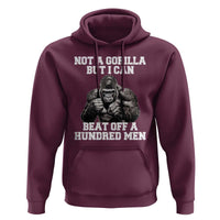 Funny Internet Meme Hoodie Not A Gorilla But I Can Beat Off 100 Men - Wonder Print Shop