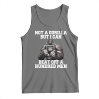 Funny Internet Meme Tank Top Not A Gorilla But I Can Beat Off 100 Men - Wonder Print Shop