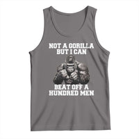 Funny Internet Meme Tank Top Not A Gorilla But I Can Beat Off 100 Men - Wonder Print Shop