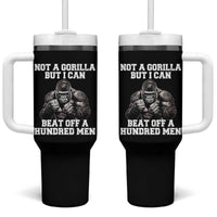 Funny Internet Meme Tumbler With Handle Not A Gorilla But I Can Beat Off 100 Men - Wonder Print Shop