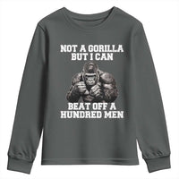 Funny Internet Meme Youth Sweatshirt Not A Gorilla But I Can Beat Off 100 Men - Wonder Print Shop