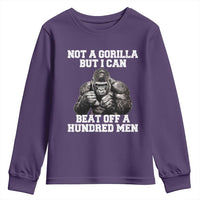 Funny Internet Meme Youth Sweatshirt Not A Gorilla But I Can Beat Off 100 Men - Wonder Print Shop