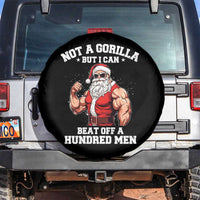 Funny Muscle Santa Spare Tire Cover Not A Gorilla But I Can Beat Off 100 Men Bodybuilder Christmas - Wonder Print Shop
