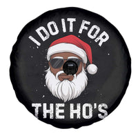 I Do It For The Hos Black Santa Christmas Spare Tire Cover Funny Inappropriate Rude Santa - Wonder Print Shop