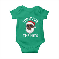 I Do It For The Hos Black Santa Christmas Baby Onesie Funny Inappropriate Rude Santa - Wonder Print Shop