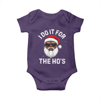 I Do It For The Hos Black Santa Christmas Baby Onesie Funny Inappropriate Rude Santa - Wonder Print Shop