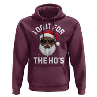 I Do It For The Hos Black Santa Christmas Hoodie Funny Inappropriate Rude Santa - Wonder Print Shop
