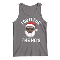I Do It For The Hos Black Santa Christmas Tank Top Funny Inappropriate Rude Santa - Wonder Print Shop