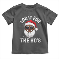 I Do It For The Hos Black Santa Christmas Toddler T Shirt Funny Inappropriate Rude Santa - Wonder Print Shop