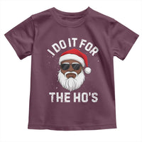 I Do It For The Hos Black Santa Christmas Toddler T Shirt Funny Inappropriate Rude Santa - Wonder Print Shop