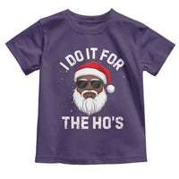 I Do It For The Hos Black Santa Christmas Toddler T Shirt Funny Inappropriate Rude Santa - Wonder Print Shop