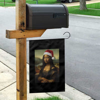 Funny Black Christmas Garden Flag Vintage Mona Lisa Afro Santa Da Vinci Xmas - Wonder Print Shop
