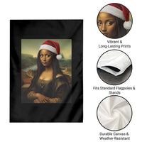 Funny Black Christmas Garden Flag Vintage Mona Lisa Afro Santa Da Vinci Xmas - Wonder Print Shop