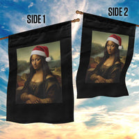 Funny Black Christmas Garden Flag Vintage Mona Lisa Afro Santa Da Vinci Xmas - Wonder Print Shop