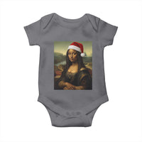 Funny Black Christmas Baby Onesie Vintage Mona Lisa Afro Santa Da Vinci Xmas - Wonder Print Shop