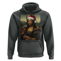 Funny Black Christmas Hoodie Vintage Mona Lisa Afro Santa Da Vinci Xmas - Wonder Print Shop