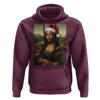 Funny Black Christmas Hoodie Vintage Mona Lisa Afro Santa Da Vinci Xmas - Wonder Print Shop