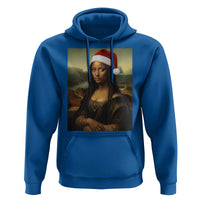 Funny Black Christmas Hoodie Vintage Mona Lisa Afro Santa Da Vinci Xmas - Wonder Print Shop