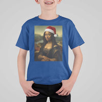 Funny Black Christmas T Shirt For Kid Vintage Mona Lisa Afro Santa Da Vinci Xmas - Wonder Print Shop